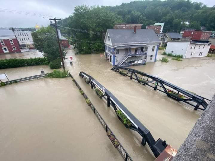 Bent Nails Bistro, Montpelier, Vt July 11, 2023 flood
