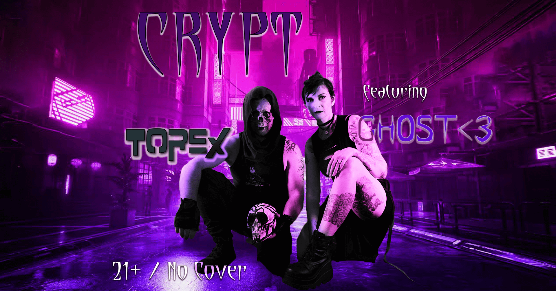 Crypt DJ performance poster