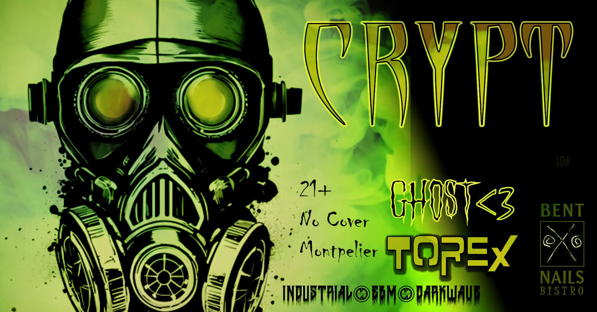 Crypt Industrial/Goth DJ poster
